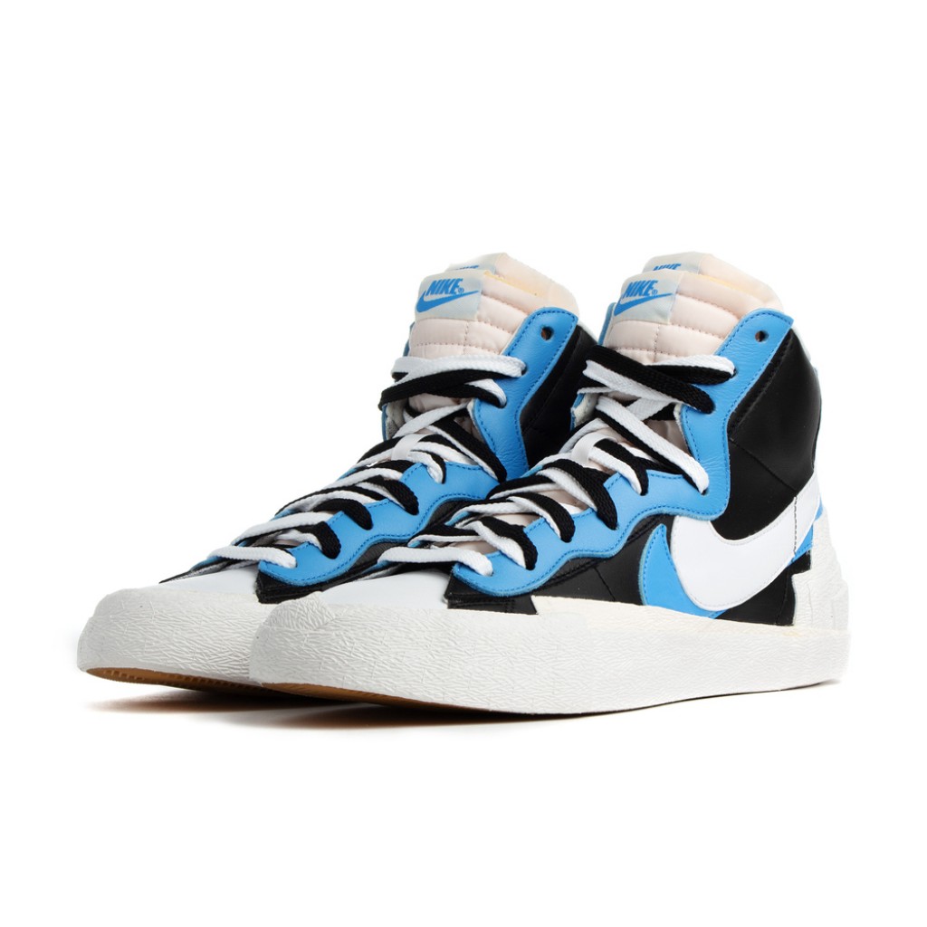 sacai x nike blazer mid black blue